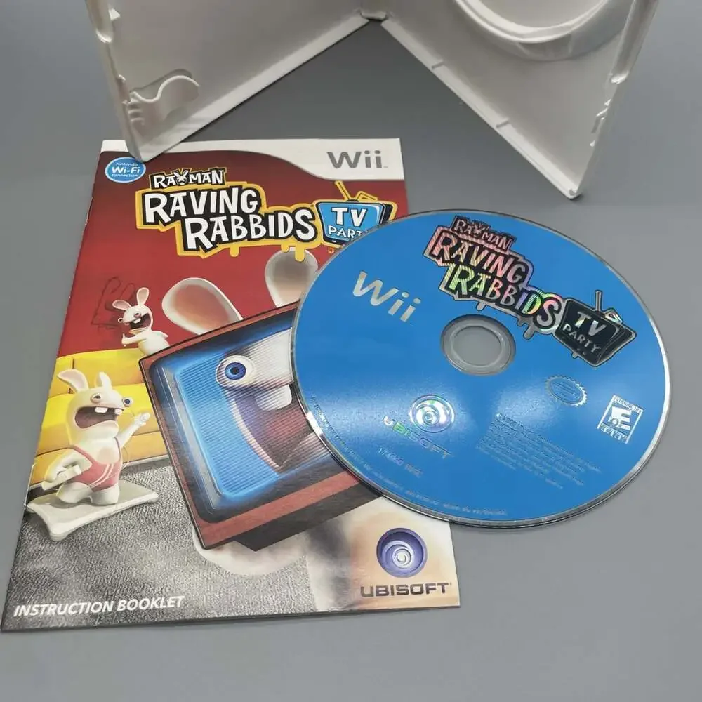 Rayman: Raving Rabbids TV Party Nintendo Wii Condition CIB Complete